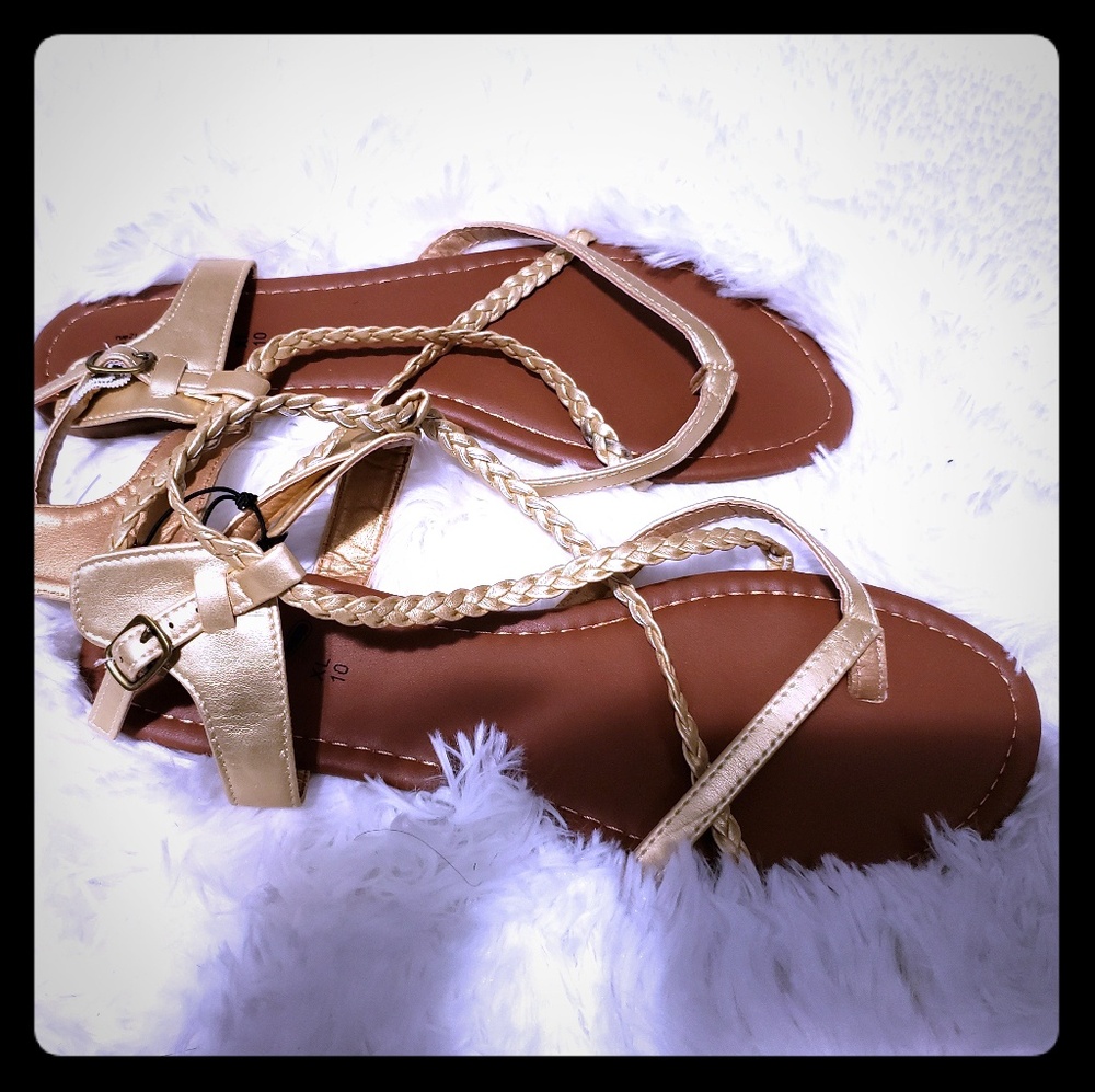 Gold sandals